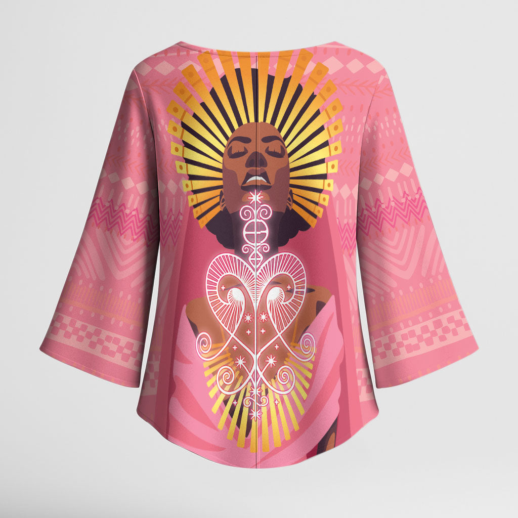 Afro Vodou Erzulie Freda Goddess Kimono Sleeve Blouse