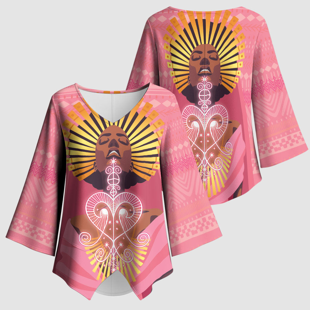 Afro Vodou Erzulie Freda Goddess Kimono Sleeve Blouse