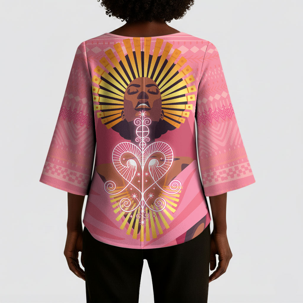 Afro Vodou Erzulie Freda Goddess Kimono Sleeve Blouse