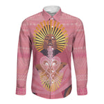 Afro Vodou Erzulie Freda Goddess Long Sleeve Button Shirt