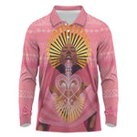 Afro Vodou Erzulie Freda Goddess Long Sleeve Polo Shirt
