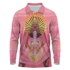 Afro Vodou Erzulie Freda Goddess Long Sleeve Polo Shirt