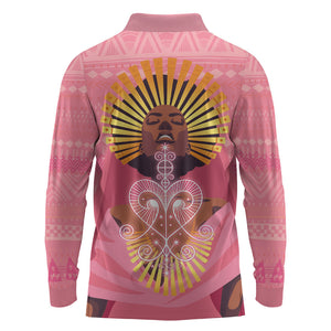Afro Vodou Erzulie Freda Goddess Long Sleeve Polo Shirt