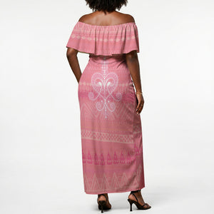 Afro Vodou Erzulie Freda Goddess Off Shoulder Maxi Dress