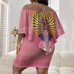 Afro Vodou Erzulie Freda Goddess Off Shoulder Short Dress