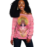 Afro Vodou Erzulie Freda Goddess Off Shoulder Sweater