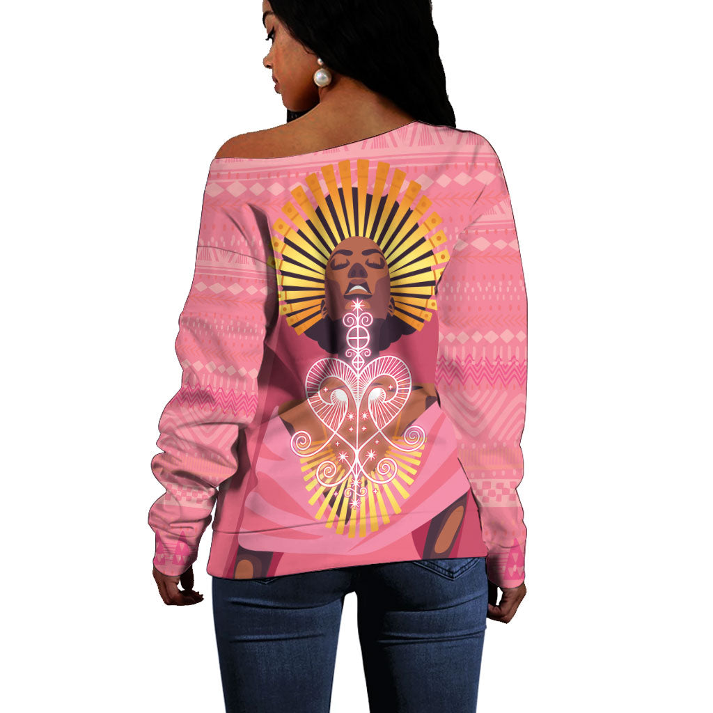 Afro Vodou Erzulie Freda Goddess Off Shoulder Sweater