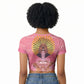 Afro Vodou Erzulie Freda Goddess Raglan Cropped T shirt