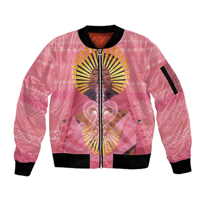 Afro Vodou Erzulie Freda Goddess Sleeve Zip Bomber Jacket