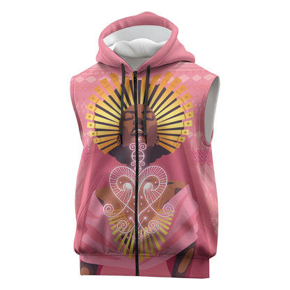 Afro Vodou Erzulie Freda Goddess Sleeveless Zip Hoodie
