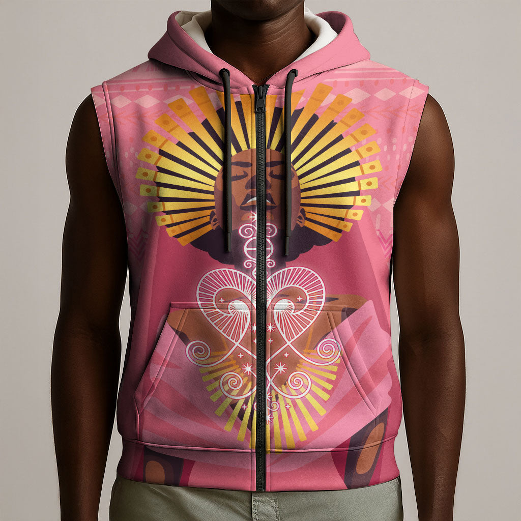 Afro Vodou Erzulie Freda Goddess Sleeveless Zip Hoodie