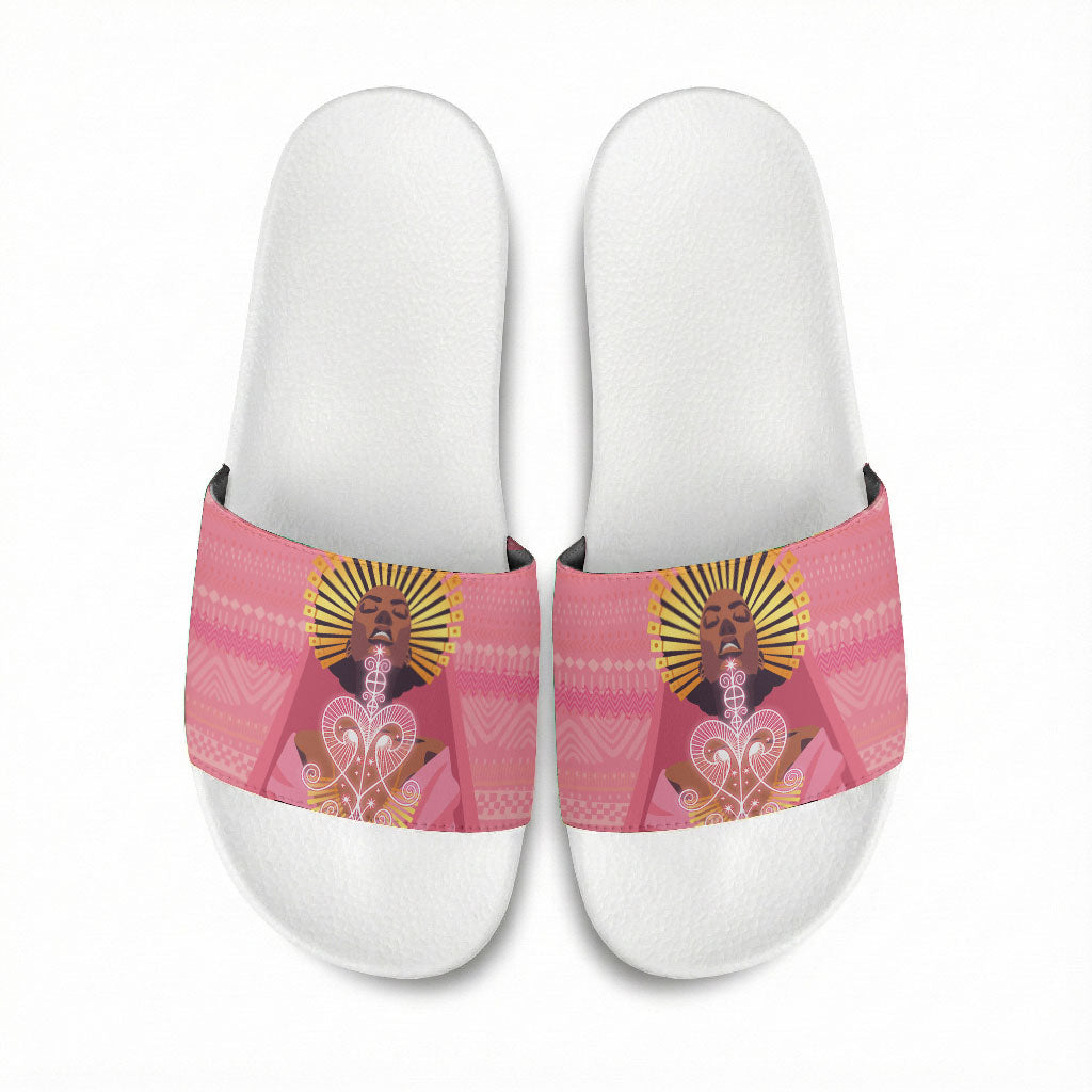 Afro Vodou Erzulie Freda Goddess Slide Sandals