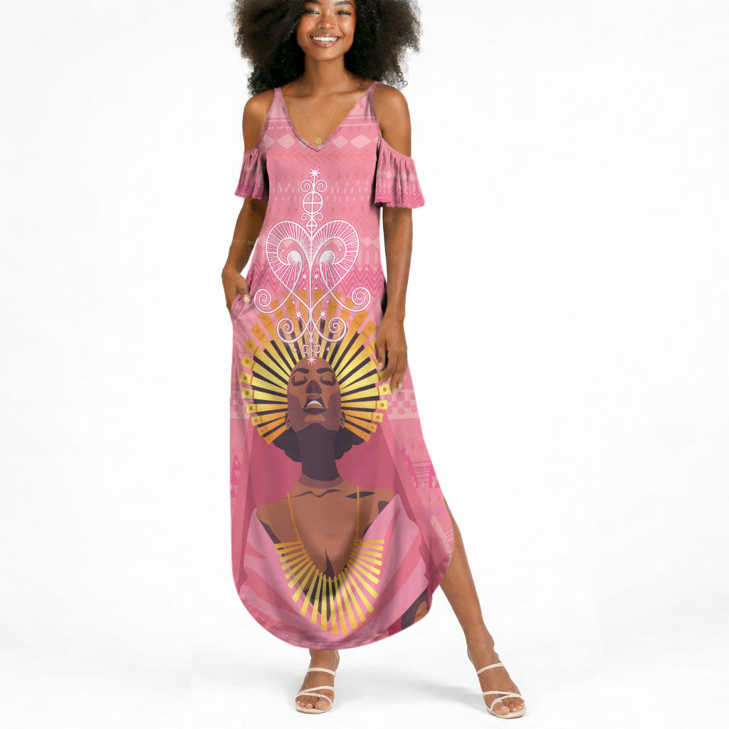 Afro Vodou Erzulie Freda Goddess Summer Maxi Dress