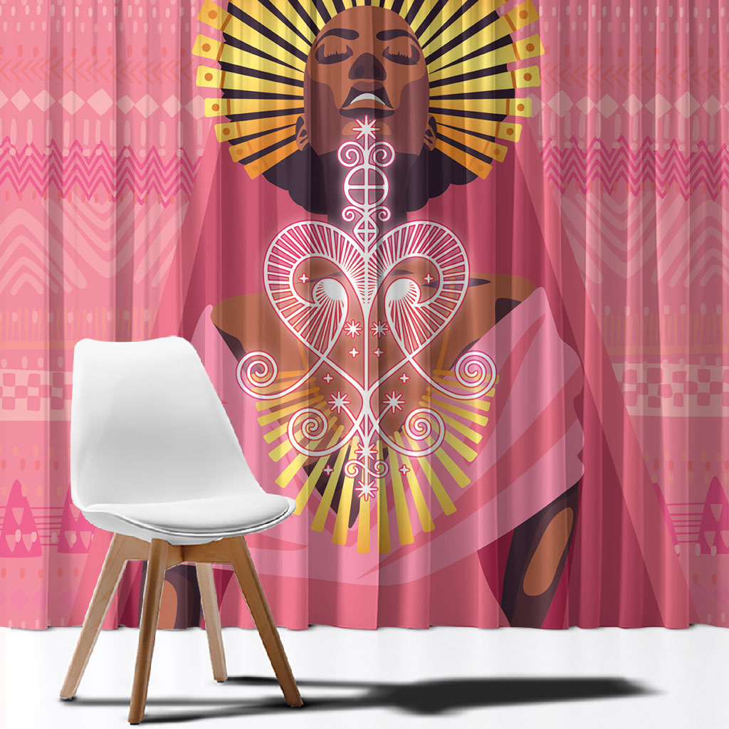 Afro Vodou Erzulie Freda Goddess Window Curtain