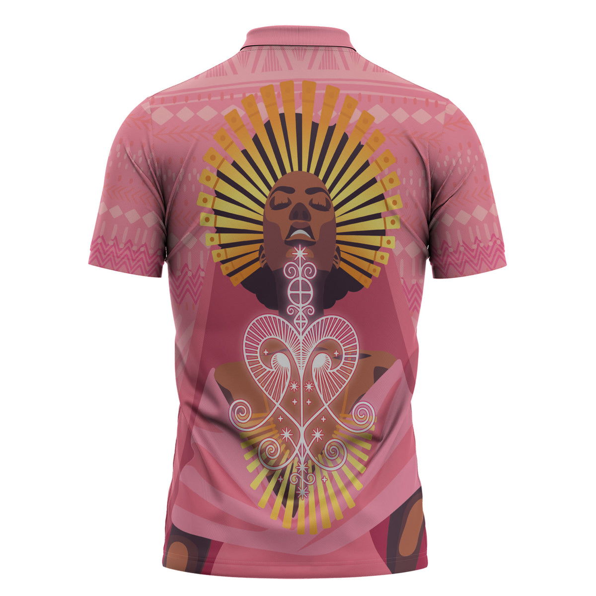 Afro Vodou Erzulie Freda Goddess Zipper Polo Shirt