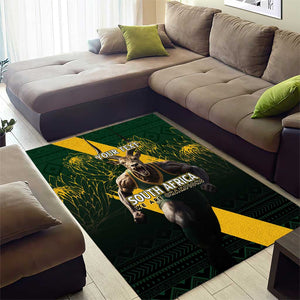 Personalised South Africa Rugby Area Rug Proud Bokke We Are Champions