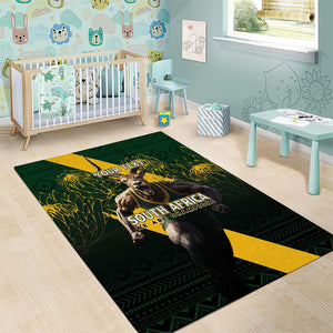 Personalised South Africa Rugby Area Rug Proud Bokke We Are Champions