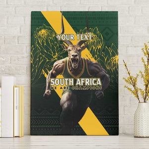 Personalised South Africa Rugby Canvas Wall Art Proud Bokke We Are Champions