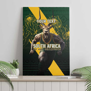 Personalised South Africa Rugby Canvas Wall Art Proud Bokke We Are Champions