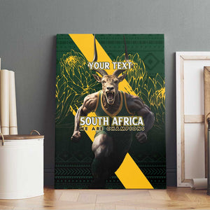 Personalised South Africa Rugby Canvas Wall Art Proud Bokke We Are Champions