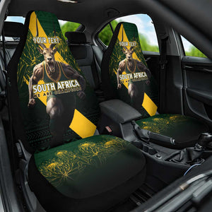 Personalised South Africa Rugby Car Seat Cover Proud Bokke We Are Champions