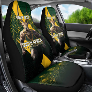 Personalised South Africa Rugby Car Seat Cover Proud Bokke We Are Champions