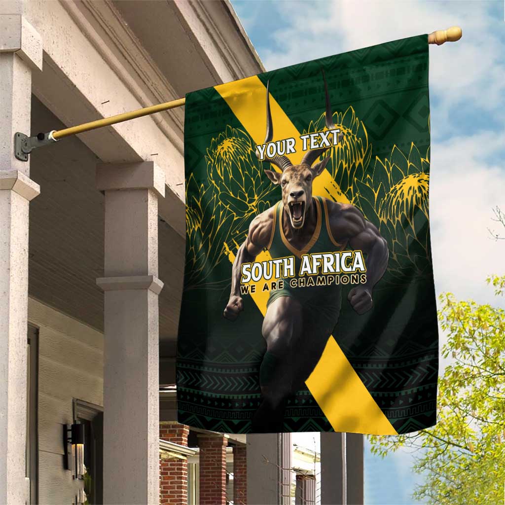 Personalised South Africa Rugby Garden Flag Proud Bokke We Are Champions