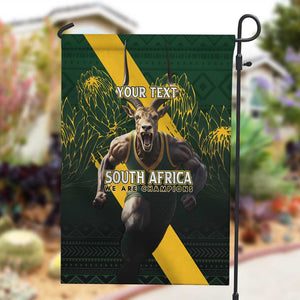 Personalised South Africa Rugby Garden Flag Proud Bokke We Are Champions