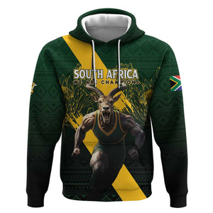 Personalised South Africa Rugby Hoodie Proud Bokke We Are Champions