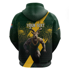 Personalised South Africa Rugby Hoodie Proud Bokke We Are Champions