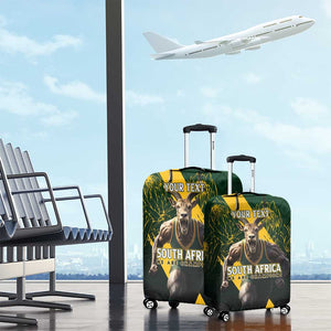 Personalised South Africa Rugby Luggage Cover Proud Bokke We Are Champions