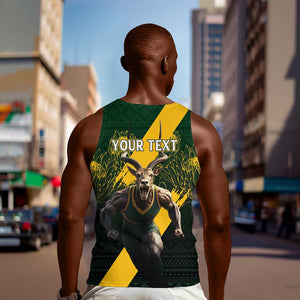 Personalised South Africa Rugby Men Tank Top Proud Bokke We Are Champions