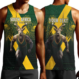 Personalised South Africa Rugby Men Tank Top Proud Bokke We Are Champions