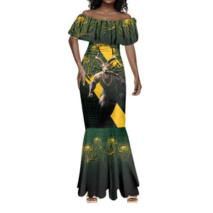 Personalised South Africa Rugby Mermaid Dress Proud Bokke We Are Champions