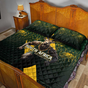 Personalised South Africa Rugby Quilt Bed Set Proud Bokke We Are Champions