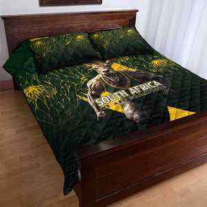 Personalised South Africa Rugby Quilt Bed Set Proud Bokke We Are Champions