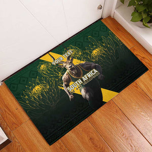 Personalised South Africa Rugby Rubber Doormat Proud Bokke We Are Champions