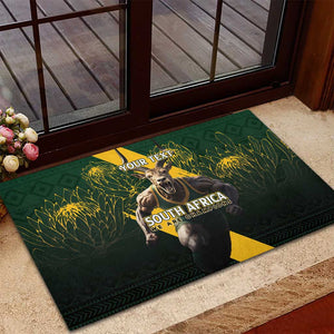 Personalised South Africa Rugby Rubber Doormat Proud Bokke We Are Champions