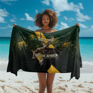 Personalised South Africa Rugby Sarong Proud Bokke We Are Champions