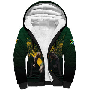 Personalised South Africa Rugby Sherpa Hoodie Proud Bokke We Are Champions