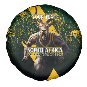 Personalised South Africa Rugby Spare Tire Cover Proud Bokke We Are Champions