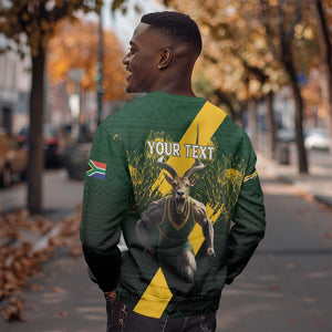 Personalised South Africa Rugby Sweatshirt Proud Bokke We Are Champions