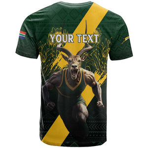 Personalised South Africa Rugby T shirt Proud Bokke We Are Champions