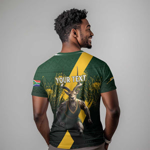 Personalised South Africa Rugby T shirt Proud Bokke We Are Champions LT7