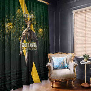 Personalised South Africa Rugby Window Curtain Proud Bokke We Are Champions