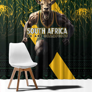 Personalised South Africa Rugby Window Curtain Proud Bokke We Are Champions