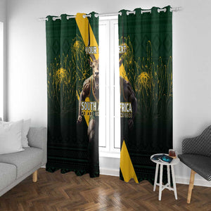 Personalised South Africa Rugby Window Curtain Proud Bokke We Are Champions