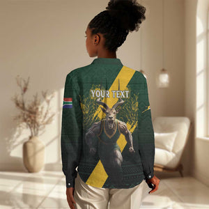 Personalised South Africa Rugby Women Casual Shirt Proud Bokke We Are Champions