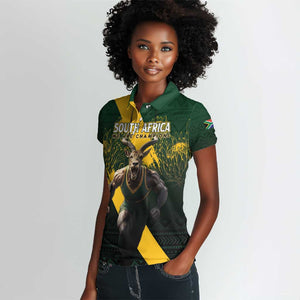 Personalised South Africa Rugby Women Polo Shirt Proud Bokke We Are Champions