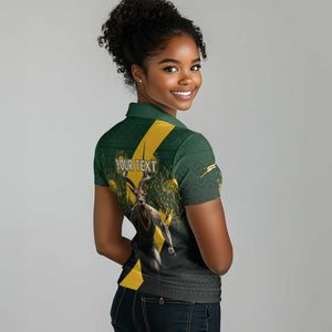 Personalised South Africa Rugby Women Polo Shirt Proud Bokke We Are Champions LT7